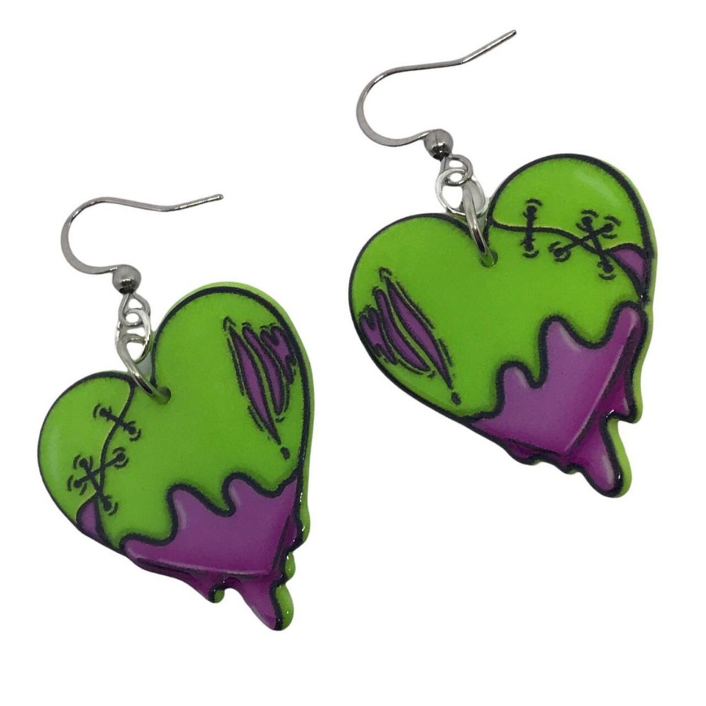 Zombie Heart Earrings